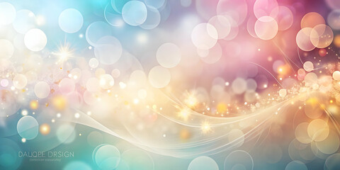 Wall Mural - celestial dream: a mesmerizing swirl of pastel hues, sparkling bokeh, and ethereal light trails crea