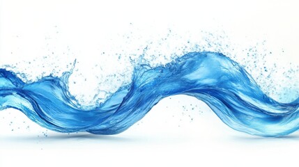 Canvas Print - Dynamic Blue Water Splash