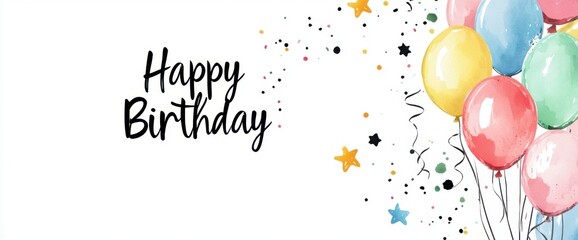 Wall Mural - a cute birthday background, with the text 