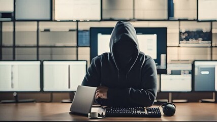 Hacker on a computer