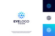 © Dominance - Digital eye logo design with dot connection logo concept