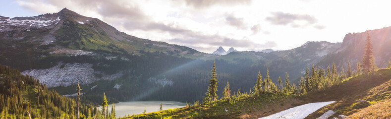 Wall Mural - Mountains lake