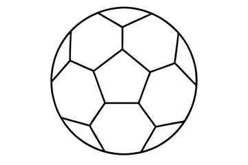 a soccer ball line art vector illustration