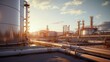 © Yasir - A photo of a biofuel refinery with tanks and pipes.