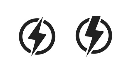 flash lightning bolt, electric power vector icon. energy and thunder electricity symbol. flash bolt 