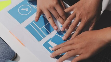 The designer team is designing the uxui system to make the uxui system work well on new phones and support system updates. Website development concept UI UX front end designer