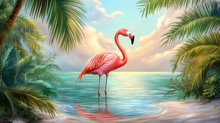 Canvas Print - Flamingo