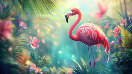 Wall Mural - Flamingo