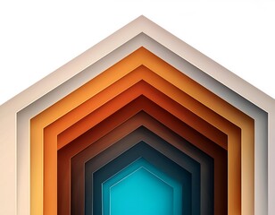 vector realistic isolated paper cut layers background decoration display concept geometric abstract design