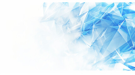 Wall Mural - A blue and white abstract image with a lot of triangles