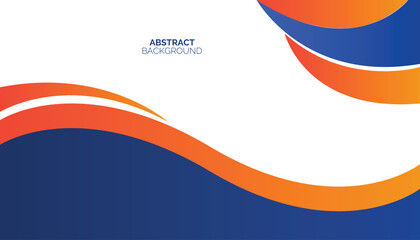 Wall Mural - Abstract orange and blue banner background. Graphic design banner pattern background template. dynamic curve shape design.