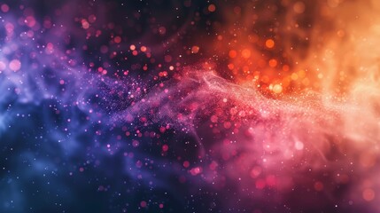 Aufkleber - Bright and vibrant particles creating an energetic background