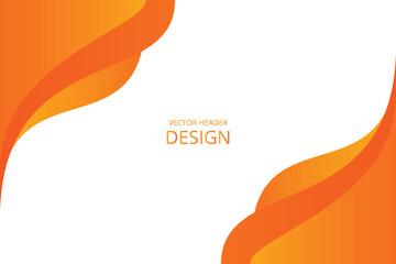 Wall Mural - Abstract orange banner background. Graphic design banner pattern background template. dynamic curve shape design.