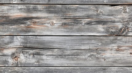 Wall Mural - Distressed wooden planks with a weathered gray tone