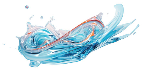 Poster - PNG Water swish isolated on clear solid background art simplicity splattered.