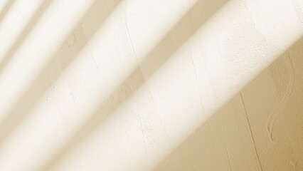 Wall Mural - Beige wall texture background with window shadow