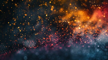 Aufkleber - Vibrant particles dispersed in a dark environment