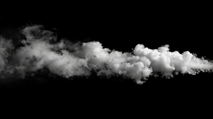 Aufkleber - White smoke cloud formation, dark backdrop, abstract design