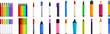 © nsit0108 - Felt tip pen icons set. Large collection of colorful pen markers perfect for any design project