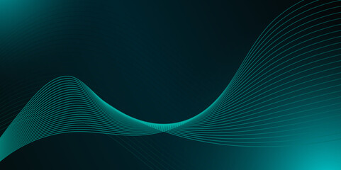 Wall Mural - Abstract wave technology background with blue light smooth and flow.