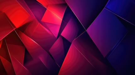 Wall Mural - Modern abstract background with vivid red and intense purple geometric designs.