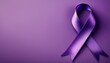 © Mis_TiKa - International Epilepsy Day. Purple ribbon on purple background. Alzheimer's disease, Pancreatic cancer, Hodgkin's Lymphoma awareness. World Lupus Day and world cancer. Banner. copyspace