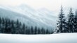 ©  Green Creator - Heavy snowfall blanketing a mountain landscape, winter weather, cold and serene