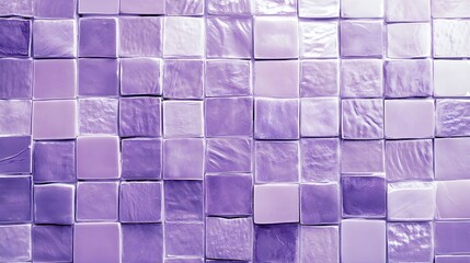 Wall Mural - Pale purple mosaic tiles textured background