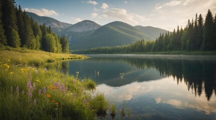 Wall Mural - Wallpaper summer in the mountains