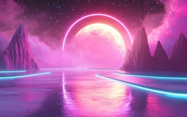 Aufkleber - Incredibly beautiful space in 3D cartoon rendering