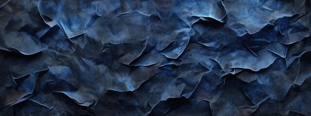 Poster - Night textured blank in a 3D cartoon rendering Dark seamless pattern with a black smoke dirty art effect Blue abstract print featuring frost graffiti grunge Freeze ink brush and ice ink silk combi