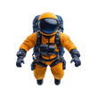© นุชรี อังคะคำมูล - An astronaut in a vibrant orange suit prepares for an adventure, showcasing advanced gear and a spirit of exploration isolate on transparency background