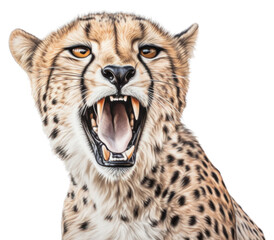 Sticker - PNG Cheetah wildlife animal mammal.