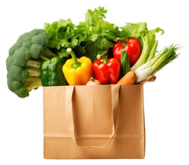 Sticker - PNG Fresh vegetables in paper bag