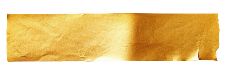 Canvas Print - PNG Glossy golden adhesive strip paper white background rectangle.