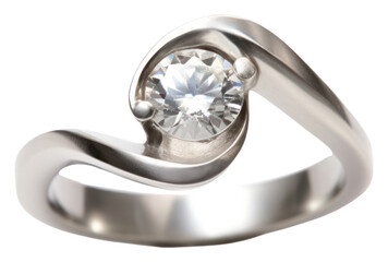 Poster - PNG  Diamond ring silver platinum gemstone.