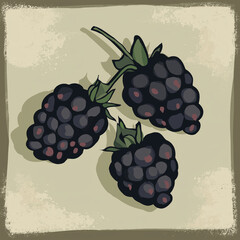 Canvas Print - blackberries