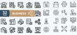 © blvck - Business and finance web icon set - outline icon collection, vector
