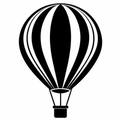 Hot air ballon silhouette vector illustration