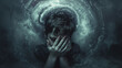 © lempix.photos - Upset boy closes his face with his hands. Blue mood concept