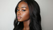 © Mehran - Silky human hair wigs have a natural black color, giving you a realistic and beautiful look
