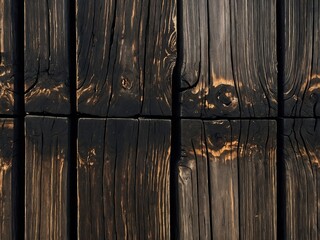 Charred and weathered wooden plank isolated on a white background