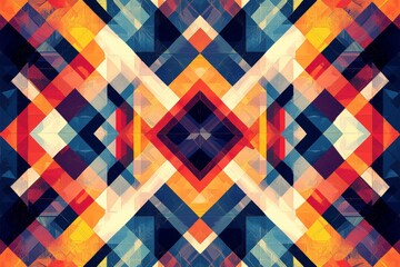 Abstract Geometric Pattern with Vibrant Colors created with Generative AI