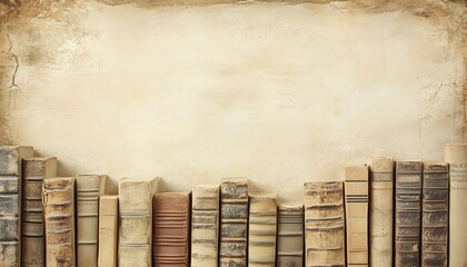 Old Books on Antique Paper Background