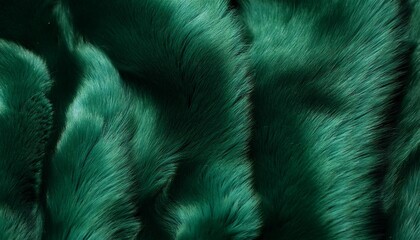 Wall Mural - fur texture beautiful backdrop of plush emerald green velvet fur texture giving a luxurious and modern appearance perfect for high fashion backgrounds vertical format