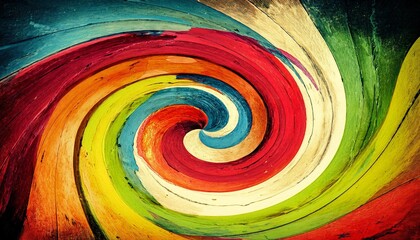 Wall Mural - multicolored vintage grunge texture in spiral and swirling position old background