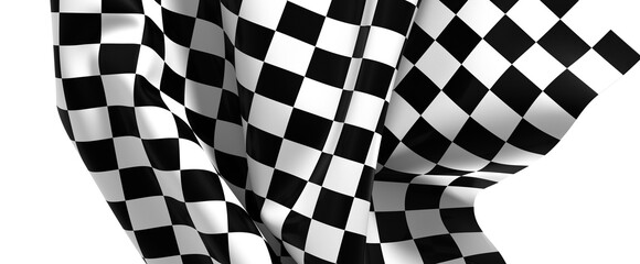 Wall Mural - The checkered flag waves signifying victory and the thrill of the finish line