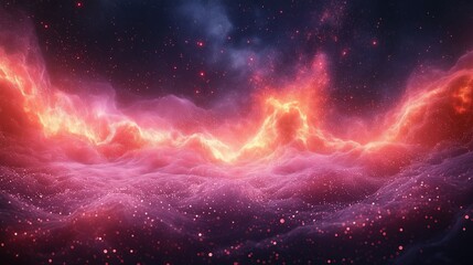 Wall Mural - Cosmic Flames and Stardust