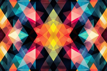 Abstract Geometric Pattern with Vibrant Colors created with Generative AI