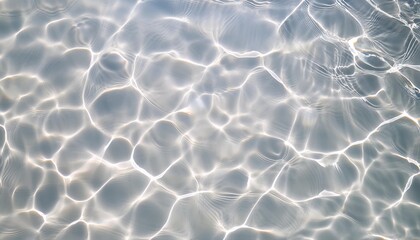 realistic water surface overlay transparent background with detailed ripples and caustic light effects on a crystal clear water surface